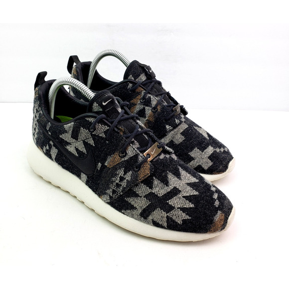 Nike iD Roshe x Pendleton Aztec Wool Womens Size 8.5 Black Sneaker Shoes - Picture 1 of 13